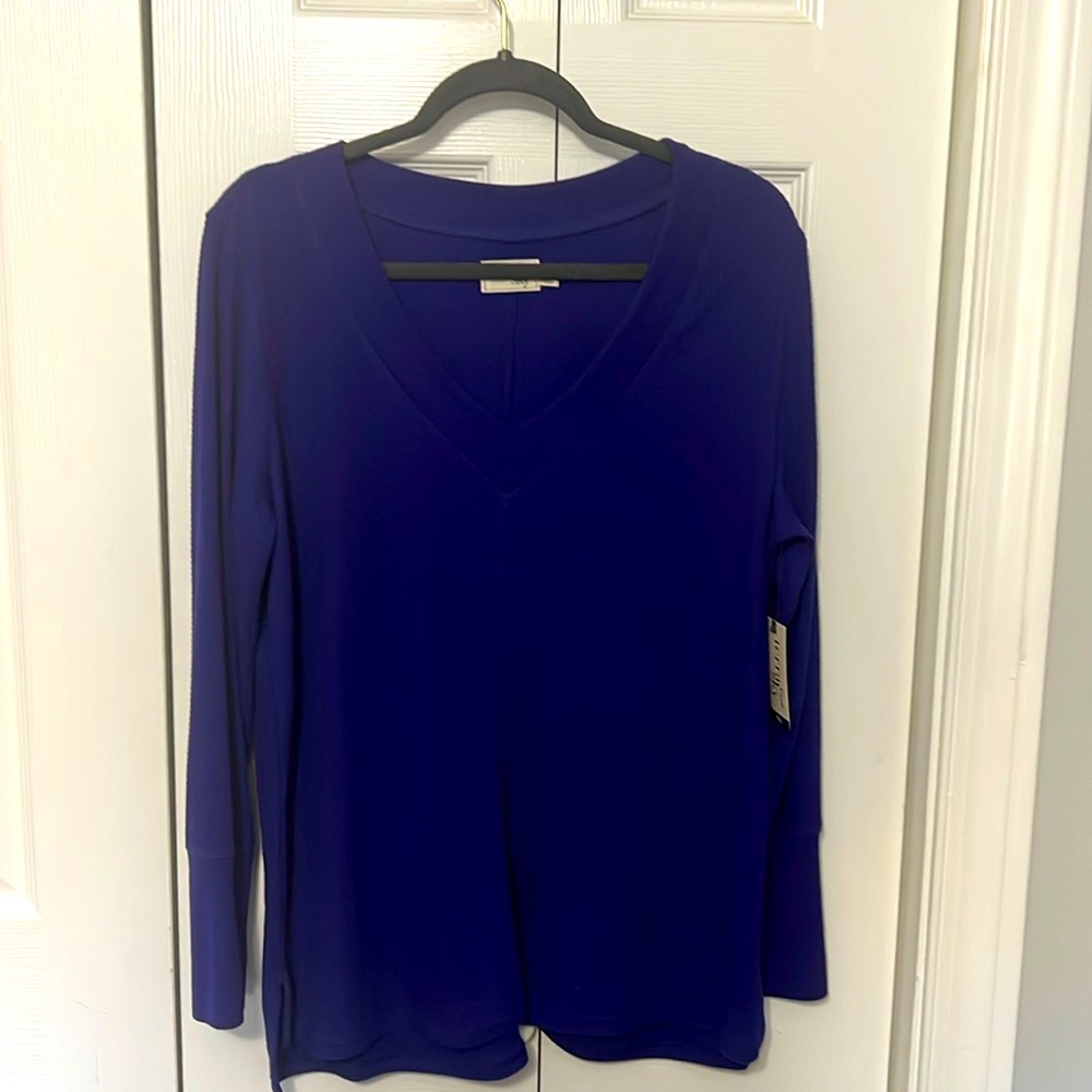Terra & Sky Longsleeve Waffle Tee Violet